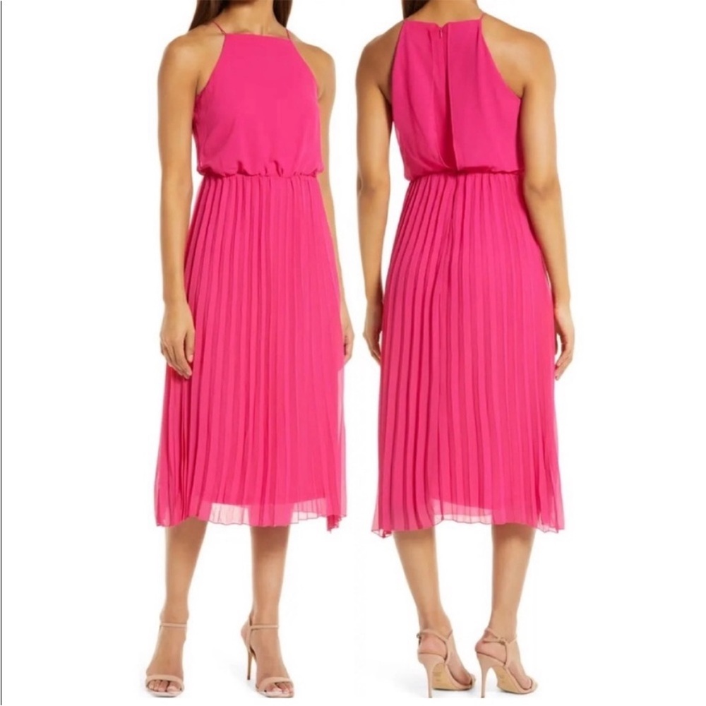 Sam Edelman Women’s Fuchsia Midi Dress.  NWT - Picture 4 of 6